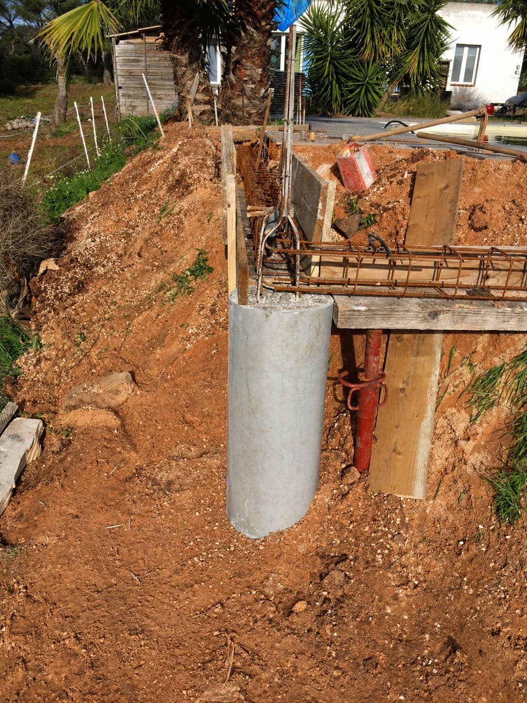 Piscine — début de chantier